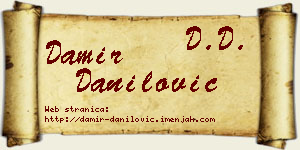 Damir Danilović vizit kartica